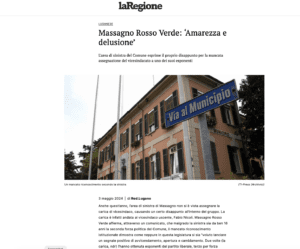 La Regione - 2024-05-03 Massagno Rosso Verde - Massagno non volta pagina